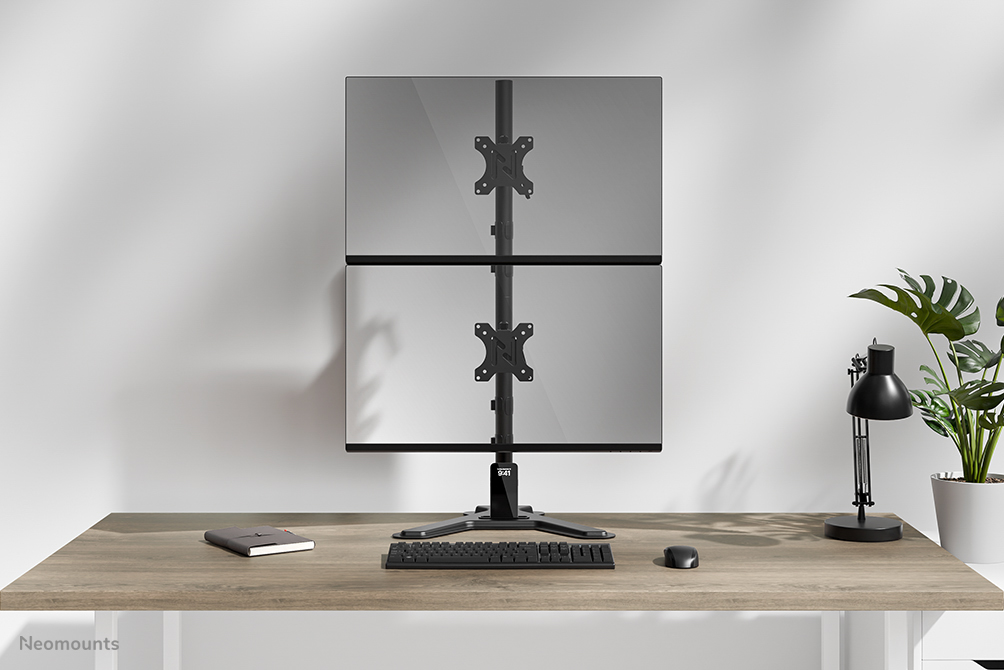 Neomounts DS45-600BL2V Monitorstandaard voor twee schermen 10-32"